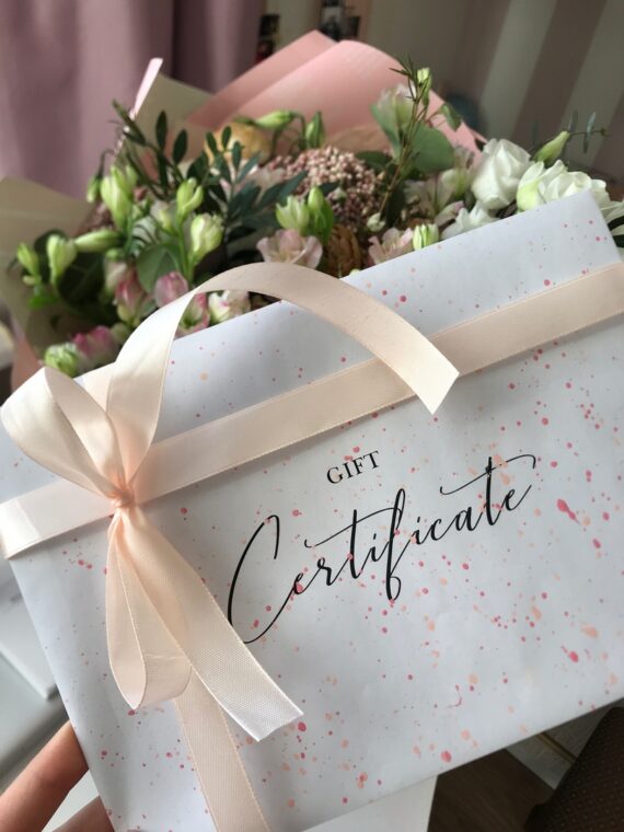 Подарочный сертификат магазина нижнего белья Amourr Beaute